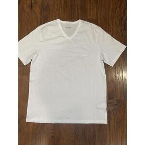 HUGO BOSS Undershirt T-Shirt V-neck Neck Soft 100% Cotton WHITE SIZE S